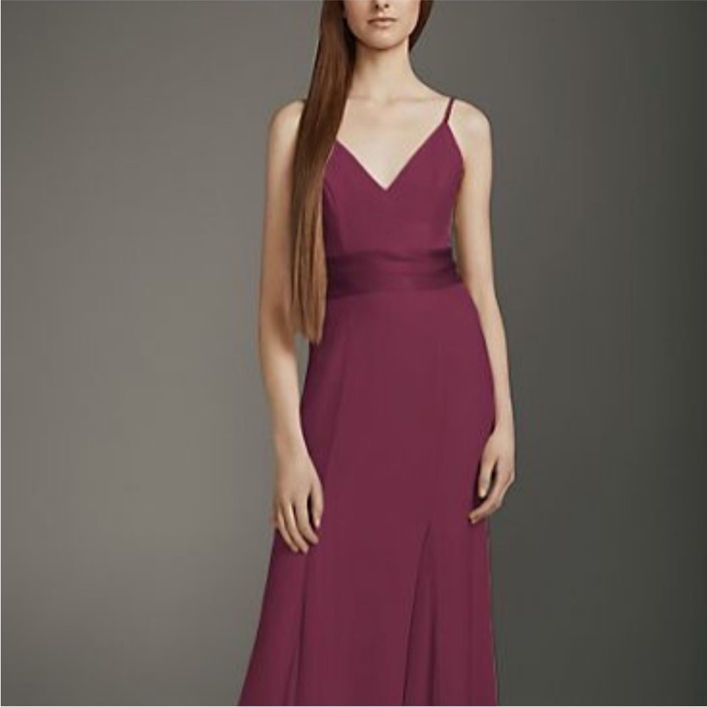 White by Vera Wang Gown Dress Valentine Red Bridesmaid Bridal Wedding Guest Prom - Picture 8 of 10